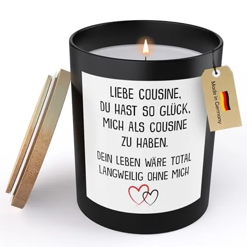 Cousine Geschenk von Cousine Mädchen Frauen Spruchkerze