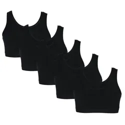 TupTam Bustier TupTam Mädchen Bustier mit breiten Trägern 5er Pack schwarz 146/152