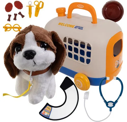 ISO 26551 Kleines Tierarzt-Set mit Plüschhund und Zubehör