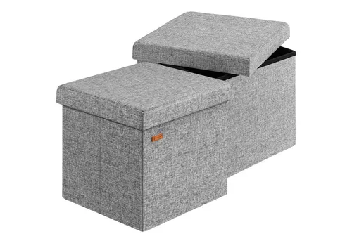 Casaria Sitzhocker mit Stauraum, faltbar und gepolstert - Sitzhocker & Ordnungshelfer mit 40 Litern Stauraum, robustem MDF-Gestell und pflegeleichter Oberfläche – ideal für jeden Raum und vielseitig einsetzbar.