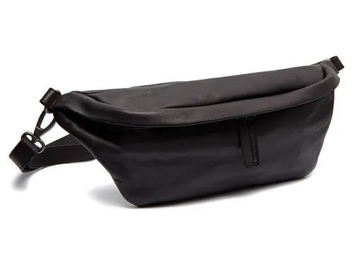 The Chesterfield Brand Kruger Waistbag Gürteltasche Schwarz - Gürteltasche für Damen aus hochwertigem Rindsleder, verstellbar und perfekt für Freizeitaktivitäten. Stilvolles Design in Schwarz.
