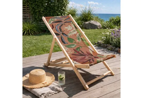 HAGO24 Strandliege Tropical – Klappstuhl aus Kiefernholz, 3-fach verstellbar für Garten und Balkon - Genießen Sie entspannte Stunden im Freien mit der HAGO24 Strandliege Tropical. Die 3-fach verstellbare Liegehöhe sorgt für individuellen Komfort, während das wetterfeste Kiefernholz und pflegeleichte Oxford-Gewebe Langlebigkeit garantieren.