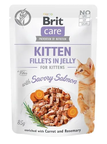 BRIT Care Fillets in Jelly Lachsfilets - Nassfutter für Kätzchen - 8595602540594