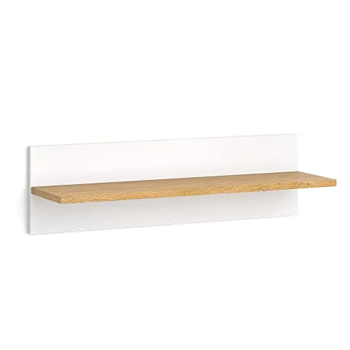 VitaliSpa® Wandregal Malia, Weiß, 70 x 20 cm - Wandregal für Kinderzimmer, ideal für Spielzeuge und Bücher, stabil und sicher montierbar, fördert die kreative Gestaltung des Kinderzimmers.