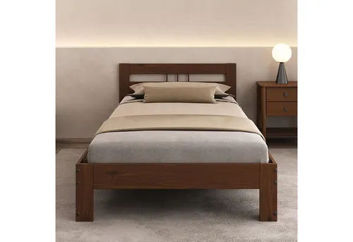 IDIMEX Massivholzbett THEO, Einzelbett aus Massivholz 90x200 cm- kastanie