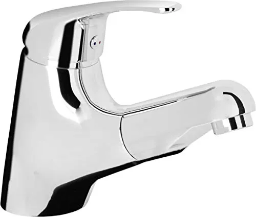 Cornat Waschtisch-Einhebelarmatur Stilo - Touch-On-Wasserhahn für Badezimmerwaschbecken mit ausziehbarer Brause und ECO-Funktion für sparsamen Wasserverbrauch.