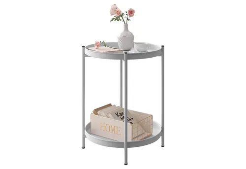 Woltu Beistelltisch mit Stauraum und abnehmbaren Tabletts