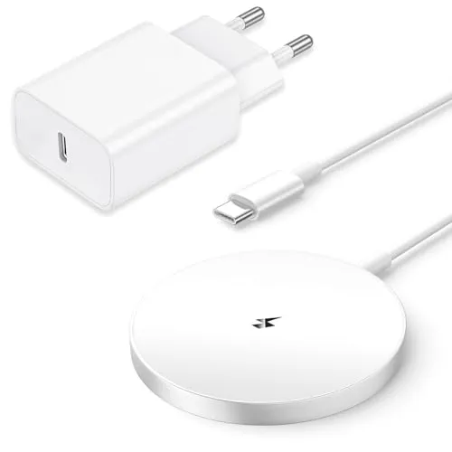iPhone für Magsafe Ladegerät mit 20W USB C Netzteil, 15W Wireless Charger | iphone Induktive Ladegerät Kabelloses ladegerät Wireless Charging Pad für iPhone 18 Pro Max/18 Pro/Air/17/16/15/14/13/AirPods