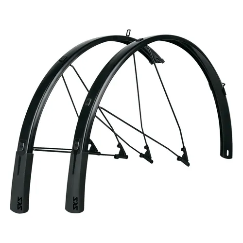 SKS Schutzblech Set Bluemels 27,5-29 Zoll 65mm STYLE schwarz - Fahrradschutzbleche für Mountainbikes, aus robustem Kunststoff, bieten optimalen Spritzschutz bei allen Wetterbedingungen und sind in elegantem Schwarz erhältlich.