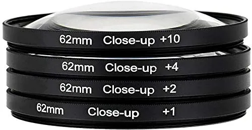 Yangers DSLR Kamera Nahaufnahme Makro Objektiv Filter Kit Set (+ 1, + 2, + 4, + 10 Vergrößerung) mit Aufbewahrungstasche für DSLR- und spiegellose Kameras von Canon, Nikon, Sony, Pentax