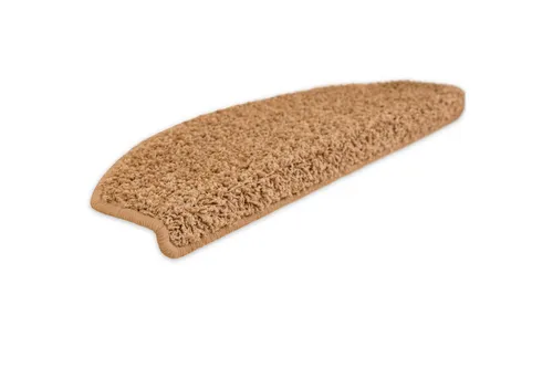 Metzker® Stufenmatte Stufenmatten Shaggy Venus Halbrund Einzeln und SparSet's, Halbrund, Höhe: 22 mm, 1 Stück - Hellbraun