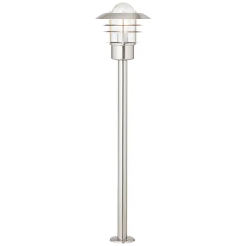 Edelstahl Außen Garten Stand Leuchte - Moderne Wegeleuchte aus Edelstahl, 90 cm hoch, ideal für die Hofbeleuchtung. Mit IP44 Schutzart für den Außenbereich, sorgt sie für stilvolle Akzente und Sicherheit.