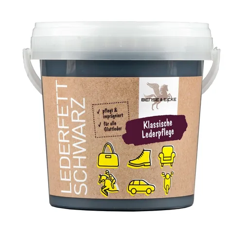 Bense & Eicke Lederfett schwarz 5l zur Pflege und Erhalt von dunklem Leder