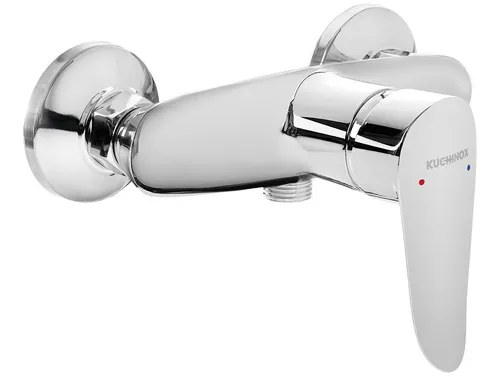 Brausearmatur CENTO Duschmischer in Silber - Moderne Wandarmatur aus robustem Messing, mit einem Hebelgriff für einfache Bedienung. Ideal für die Dusche, bietet eine elegante Optik und durchdachte Funktionalität.