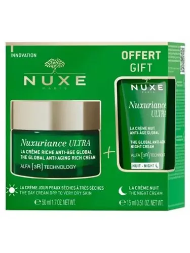 Nuxe Ultra Set: Anti-Aging Pflege für strahlende Haut - Gesichtspflege Set mit reichhaltiger Tages- und reparierender Nachtcreme. Bekämpft sichtbar Falten und sorgt für eine jugendliche Ausstrahlung. Ideal für intensive Feuchtigkeit und Regeneration.