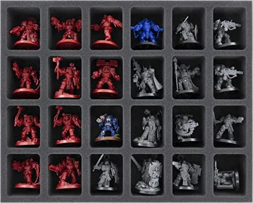 Feldherr FS050A078 Schaumstoffeinlage kompatibel mit Space Marines - 24 Fächer
