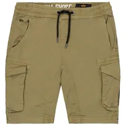Alpha Industries Herren Cotton Twill Jogger Shorts, Olive, M EU - Herren Shorts im Regular Fit aus hochwertigem Cotton Stretch Twill mit praktischen Cargotaschen für zusätzlichen Stauraum.
