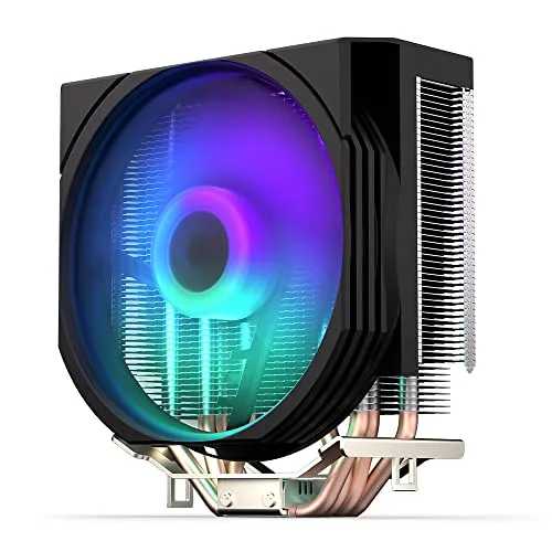 Endorfy Spartan 5 MAX ARGB CPU-Kühler - Leistungsstarker 120mm Lüfter mit RGB-Beleuchtung und Wärmeleitpaste für optimale Kühlung