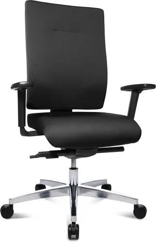 Topstar Sitness 70 Bürostuhl, ergonomisch mit Armlehnen - Bürostuhl mit hoch aufgepolstertem Formschaumsitz und Lordosenstütze für optimalen Sitzkomfort. Ideal für lange Bürozeiten, ergonomisch und individuell einstellbar.