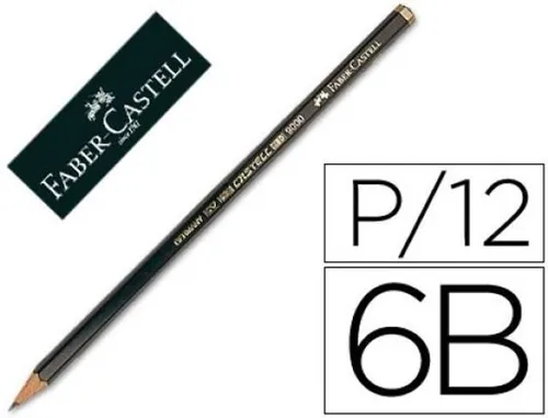 Faber-Castell Series 9000 Bleistifte 6B (Pack von 3) in schwarz von Faber-Castell