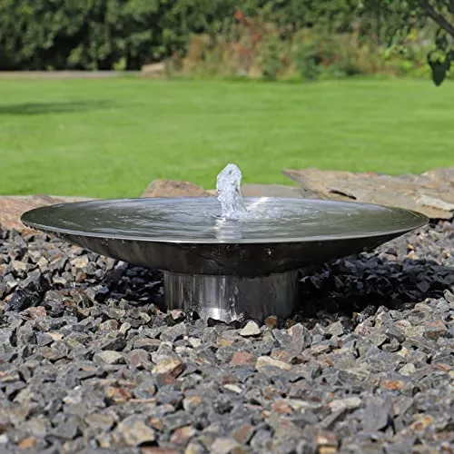 CLGarden Edelstahl Springbrunnen EWS60 mit LED Beleuchtung von CLGarden