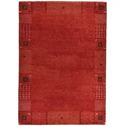 Theko Handknüpfteppich Denver, Rot, 250x300 cm, für Fußbodenheizung geeignet - Eleganter handgeknüpfter Teppich Denver in Rot, ideal für stilvolle Wohnräume. Mit traditioneller Kunstfertigkeit gefertigt, bringt er Wärme und Charakter in Ihr Zuhause.