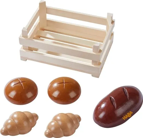 HABA 306457 - Spielset Backwaren, Kasperletheater und Kaufladen ab 3 Jahren, Made in Germany