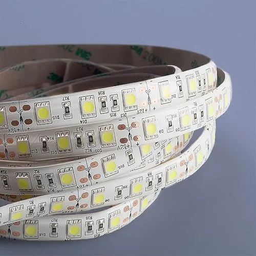 Mextronic LED Streifen LED Band LED Strip 5050 Kaltweiß (6000k) 72W 500CM 12V IP44