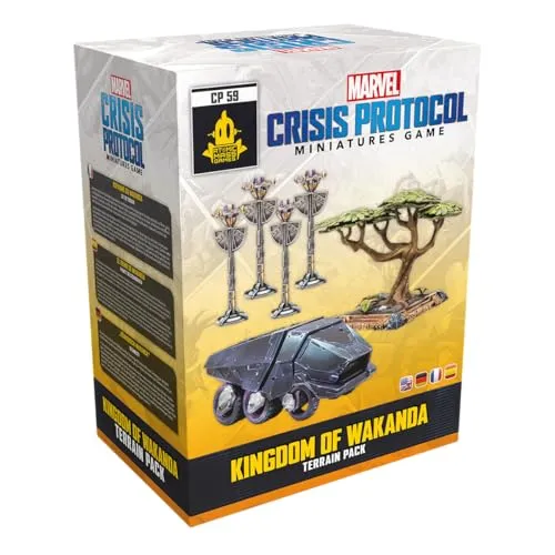 Atomic Mass Games Marvel: Crisis Protocol Königreich Wakanda - Geländeset-Erweiterung mit 11 Modellen, für spannende Duelle im Marvel Universum, 2 Spieler, ab 14 Jahren