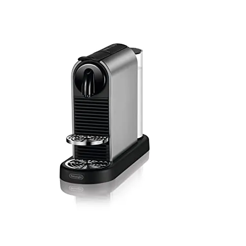 Nespresso De'Longhi CitiZ Platinum EN220.T - Kapsel-Kaffeemaschine - 1-Tassen-Kaffeemaschine mit 4 Tassengrößen und 19 bar Druck für perfekten Espresso und Lungo, elegantes Design und energiesparender Eco-Modus.