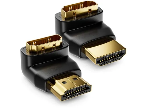 deleyCON deleyCON 90° & 270° Winkeladapter im Set HDMI Typ A 4K UHD 3D Full HD HDMI-Kabel