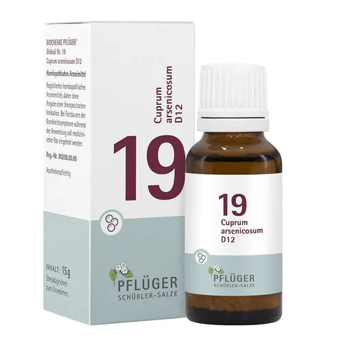 BIOCHEMIE Pflüger 19 Cuprum arsenicosum D 12 Glob. 15 g
