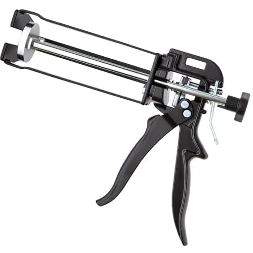 VERLINGER Kartuschenpresse 2K Kleber Pistole für Epoxidkleber Auspresspistole für Chemischen Anker Kartuschenpistole Schubverhältnis 26:1 250 ml Aluminium Stahl Metall Schwarz Pro