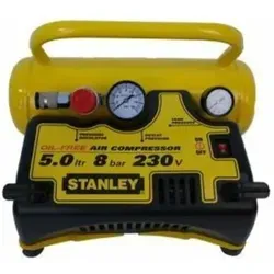 Stanley Kompressor DN55/8/5 - Vielseitiger Kompressor für Haus, Garten und Werkstatt. Ideal zum Prüfen und Regulieren des Reifenluftdrucks von Auto, Motorrad und Fahrrad.