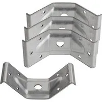 SOTECH 4 Stück Winkelbeschläge 50 x 100 mm für Tisch- Bank- und Stuhlkonstruktionen