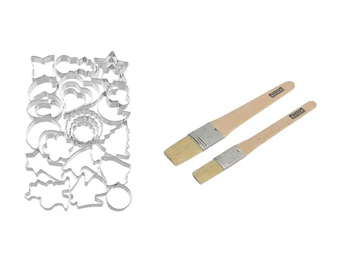 Kaiser Backformen Ausstechform 2-tlg. Starter-Set Ausstechformen-Set Weihnachten inkl. Backpinsel