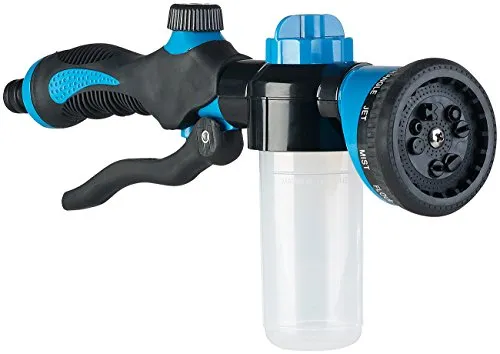 Royal Gardineer Düngerbrause: Gartenbrause mit Tank für Dünger und Putzmittel, 100 ml, 10 Sprühmodi (Gartenspritze, Gießstab mit Dünger, Gartenschlauch)