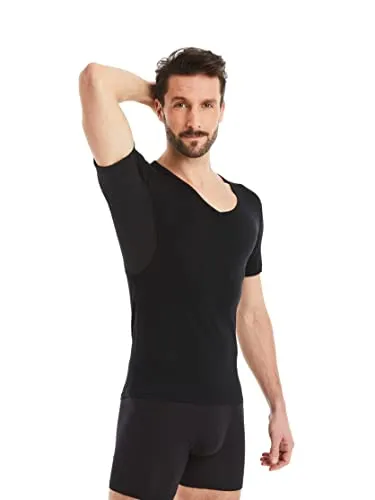 FINN Design Unterhemd Anti-Schweiß Shirt Herren - Innovatives Unterhemd mit V-Ausschnitt und integrierten Achselpads für effektiven Schutz vor Schweißflecken und Gerüchen. Ideal für den ganzen Tag – bleib frisch und selbstbewusst!
