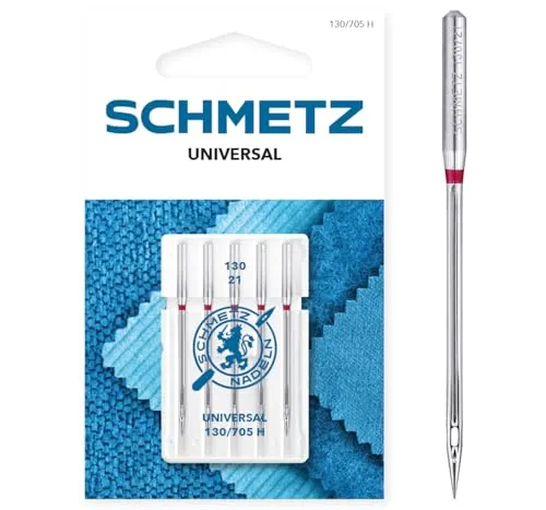 SCHMETZ | 5 Nähmaschinennadeln | Universal | 130/705 H | Nadeldicke 80/12 | auf jeder gängigen Haushaltsnähmaschine einsetzbar