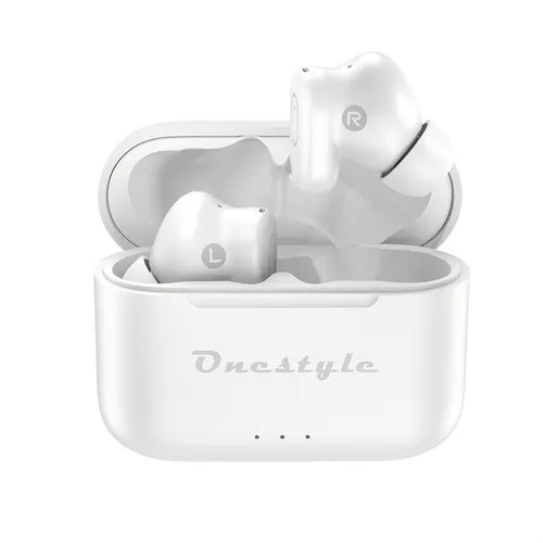 CORN TECHNOLOGY ONESSTYLE TWS-VX-PRO In-ear Kopfhörer - True Wireless Kopfhörer in elegantem Weiß, mit Bluetooth für kabellosen Musikgenuss und kristallklarem Sound.