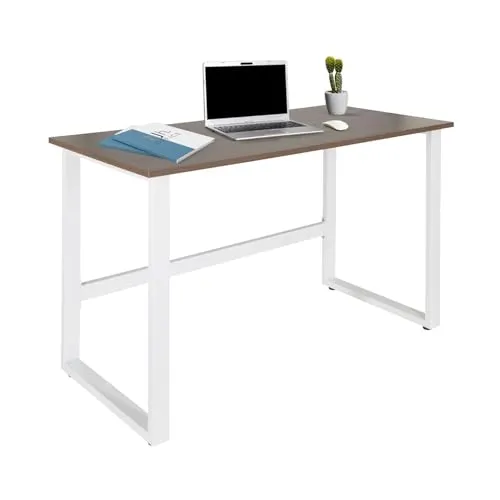 hjh OFFICE 830078 WORKSPACE Light Schreibtisch 120x60 cm - Kinderschreibtisch mit stabiler Stahlkonstruktion und pflegeleichter Melaminharzbeschichtung – ideal für Büro oder Home-Office mit optimalen Abmessungen für jede Räumlichkeit.