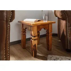 Hocker Akazie 42x42x45 honig lackiert OXFORD #0601 in braun von Massivholzmöbel24