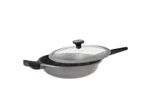 Stoneline Imagination Plus Schmorpfanne 28 cm - hohe Pfanne mit abnehmbarem Griff, für öl- und fettfreies Braten, robust und kratzfest mit Easy-Clean-Effekt