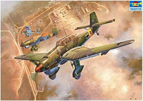 Trumpeter 02421 Junkers Ju-87B-2 Stuka Bausatz 1:24 - Modellflugzeug Bausatz im Maßstab 1:24, ideal für Modellbau-Enthusiasten, detailgetreue Nachbildung der legendären Stuka.