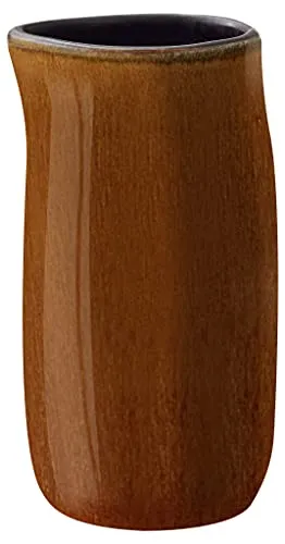 BITZ Milkkännchen, Milchkanne aus Steingut, 200 ml, Amber/Schwarz