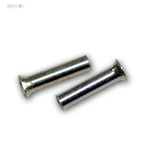 Aderendhuelsen unisoliert versilbert 0,5mm² 6mm, Aderendhülse Aderendhülsen 100