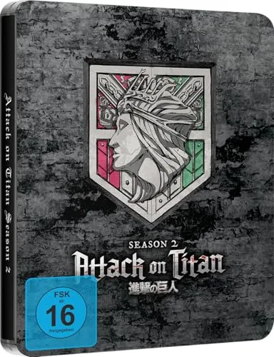 Attack on Titan - Staffel 2 - Gesamtausgabe - Steelbook - Limited Edition - Limitierte Steelbook-Ausgabe der zweiten Staffel, perfekt für Sammler und Fans von spannenden Anime-Serien.