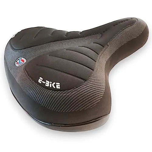 all-around24 Fahrradsattel Komfort Fahrrad Sattel Fahrradsitz Breit Damen Herren Schwarz Typ E-Bike Ergonomisch Stoßdämpfend atmungsaktiv Wasserdicht Bequemer Fahrradsitz (Einheitsgröße 1)