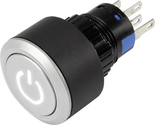 TRU Components 1303032 LAS1-AWY-11T/W/12V/P Drucktaster 250 V/AC 3A 1 x Aus/(Ein) tastend Weiß IP65 1St.