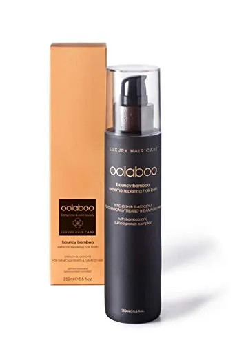 OOLABOO Bouncy Bamboo Powerful Repairing Reconstructor 250ml - Shampoo für chemisch behandeltes und geschädigtes Haar, repariert intensiv mit Quinoa-Protein und nährt mit Macadamiaöl für glänzendes, kräftiges Haar.